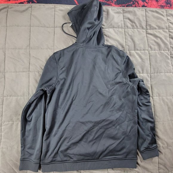 Under Armour Mens Large Black Big Logo Hoodie Graphic Print Long Sleeve - Picture 2 of 10